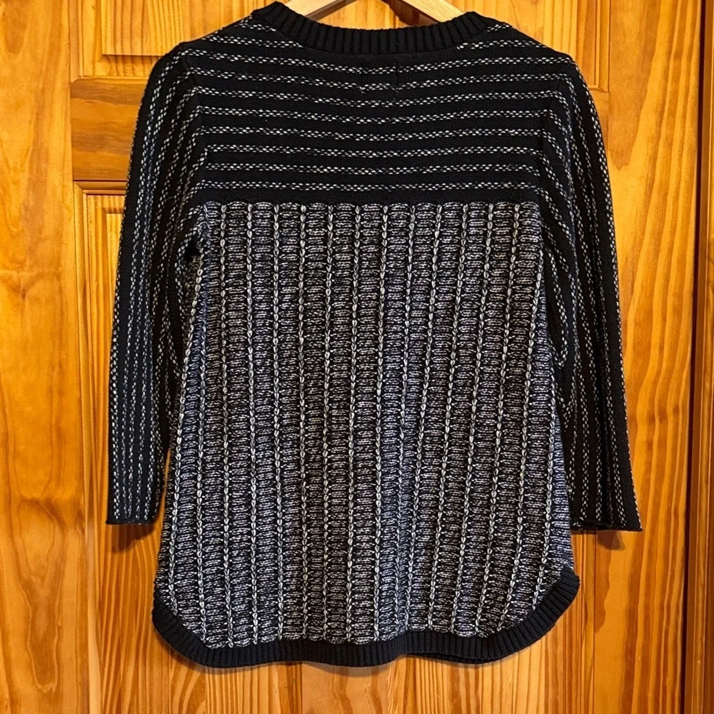 Ruby Rd. Black and White Knit Top